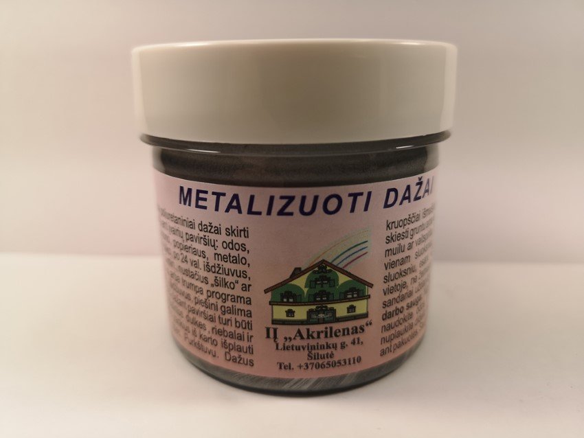 Metalizuoti dažai AKRILEN, sidabrinės sp., 120 ml
