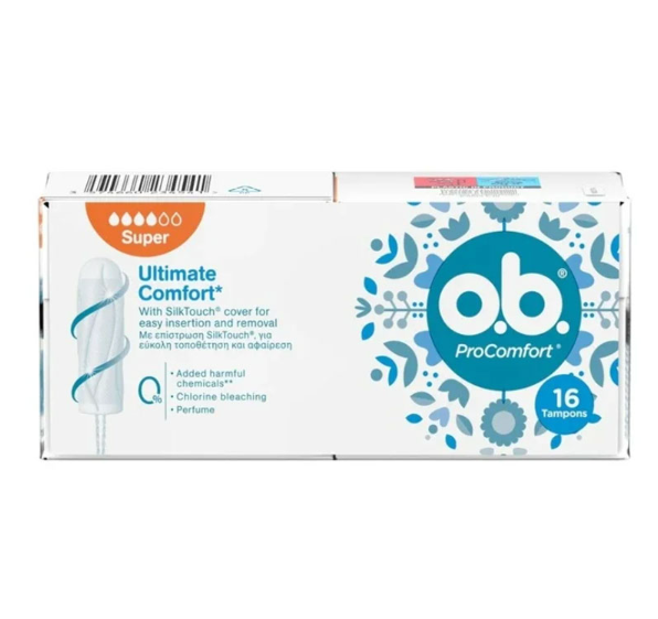 Tamponai O.B. Pro Comfort Super, 16 vnt.