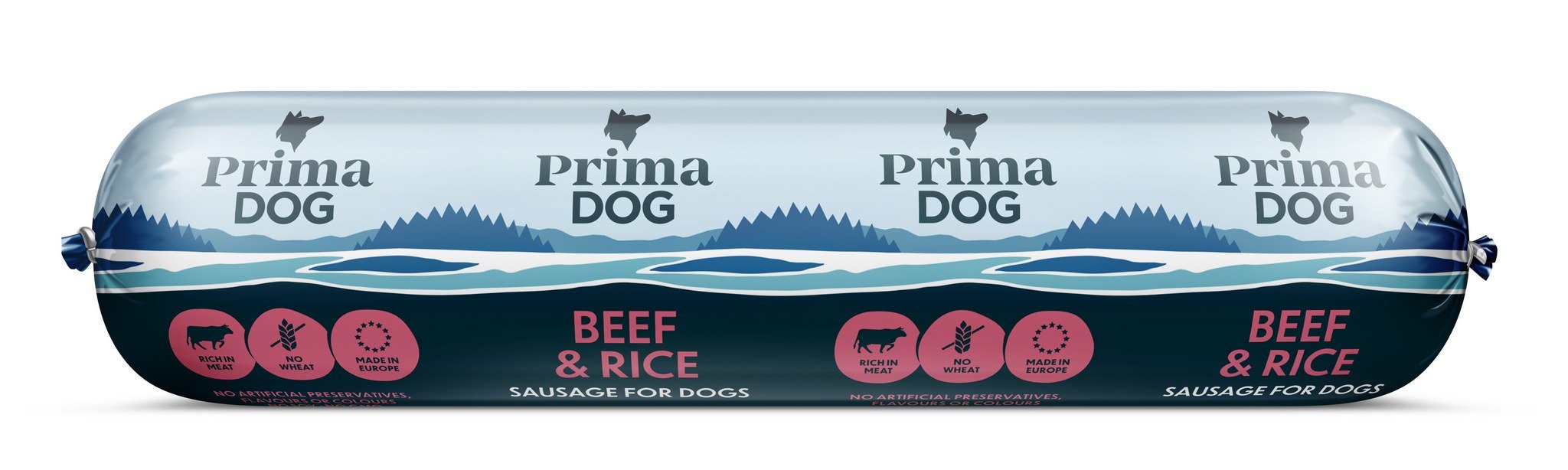 Dešra šunims PRIMADOG, jautiena ir ryžiai, 800g