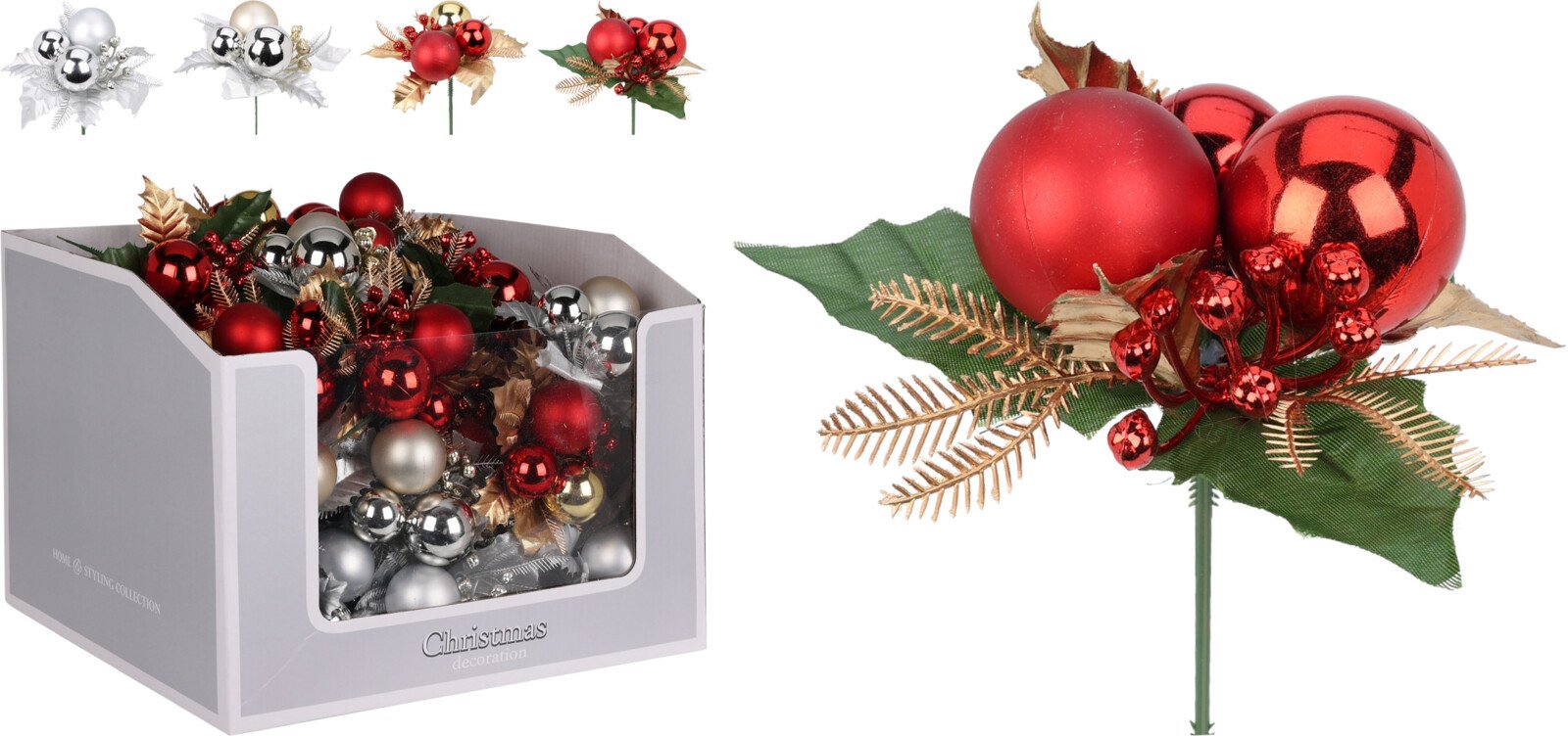 Kalėdinė dekoracija Šakelė, įvairių sp., 19 cm