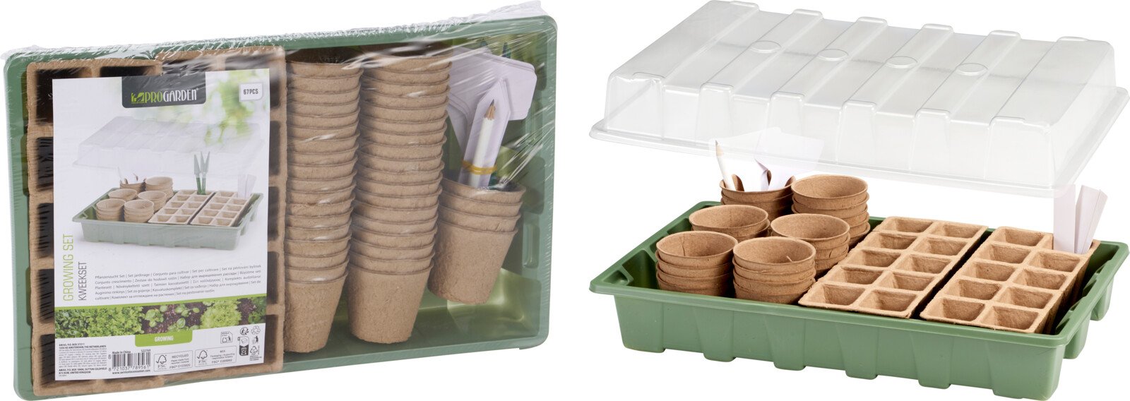 Daigykla PROGARDEN, rinkinys (57 vnt.), 37 x 23 x 6 cm.