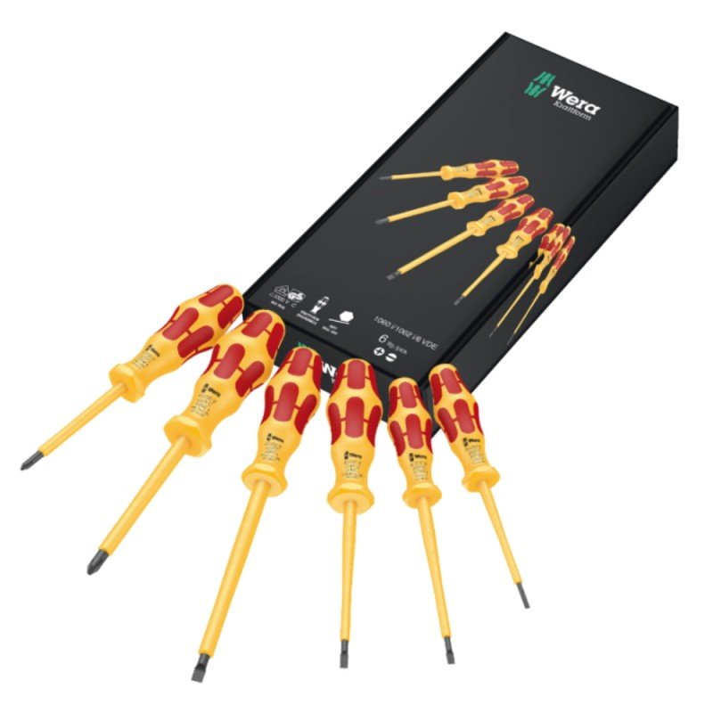 6-ių atsuktuvų rinkinys elektrikui WERA, Kraftform VDE 1060 i/1062 i/6 PH