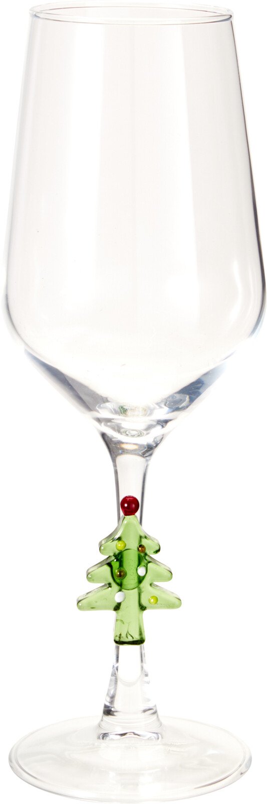 Vyno taurė, 380 ml, su kalėdinės eglutės dekoracija viduje, 6 x 5 cm