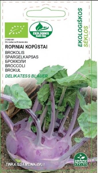 Daržovių sėklos, EKO ropiniai kopūstai Delikatess blauer 2, 4054