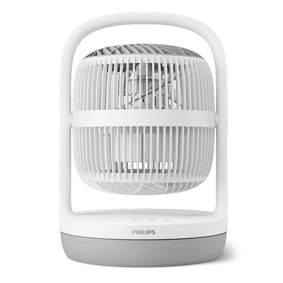 Stalinis ventiliatorius PHILIPS CX2050/00, 13 W, skersmuo 22 cm, 3 greičiai, laikmatis, baltas