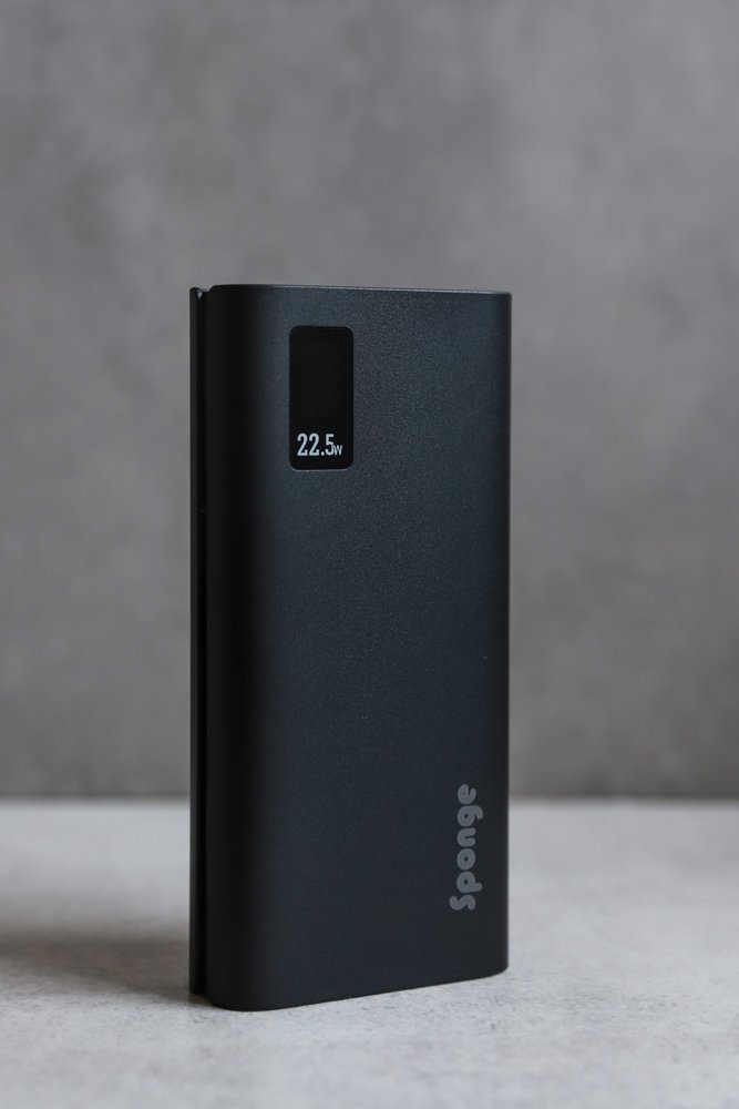 Išorinė baterija SPONGE, 20000 mAh, 22,5 W, greitas įkrovimas, USB-C, USB-A lizdas