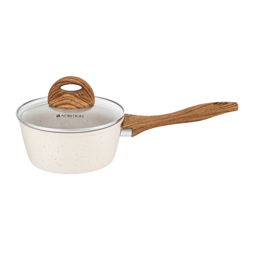 Puodas AMBITION Nature, akmens masės dizaino, 16 cm