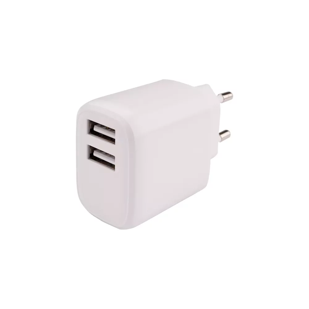 Telefono įkroviklis MUSTHAVZ, 2 x USB-A įkroviklis, 17W, baltos sp., MHHEAD2UA17WWHT