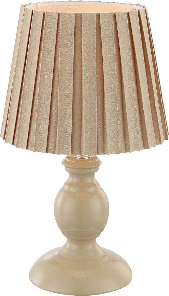 Stalinis nakties šviestuvas GLOBO Metalic, E14, 1 x 40W, 230V, smėlio sp. matalas, smėlio sp. tekstilė, 170 x 280 mm, 21690