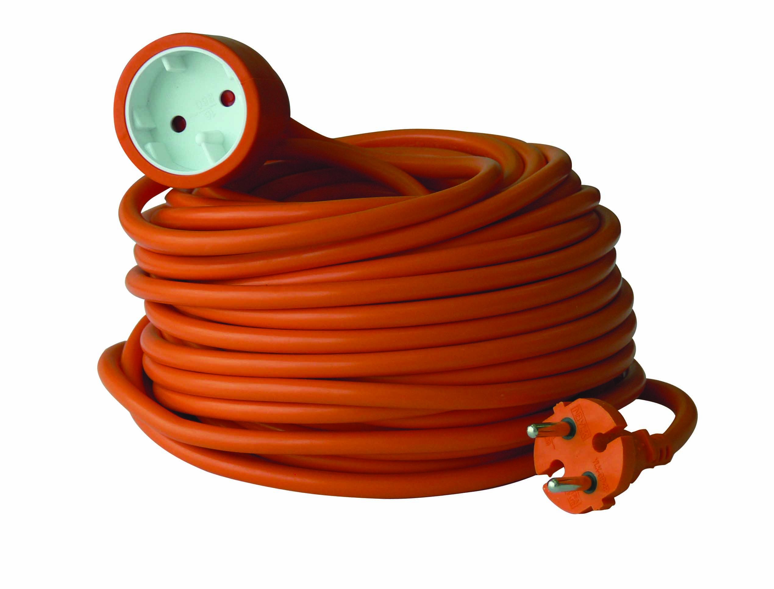Ilgiklis oranžinis ELECTRALINE, 1 lizd., 40 m, be įžeminimo, 2x1,5 mm, 01625