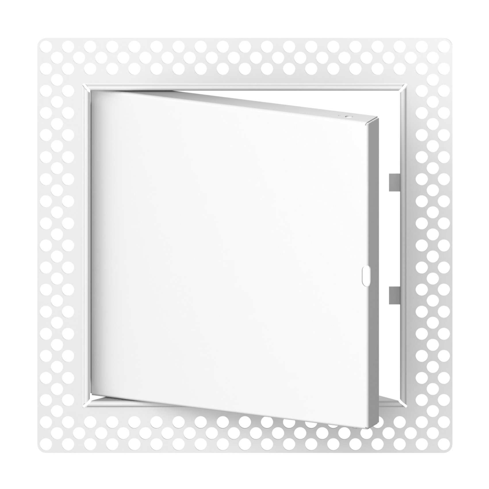 Revizinės durelės EUROPLAST ESLM2020, 200 x 200 mm, priglaistomos, metalinės, baltos