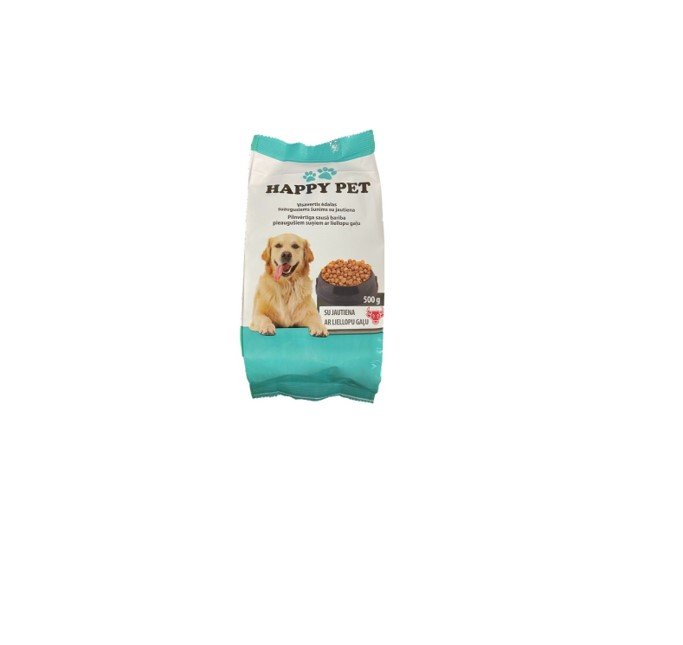 Sausas ėdalas šunims  HAPPY PET, su jautiena, 500g