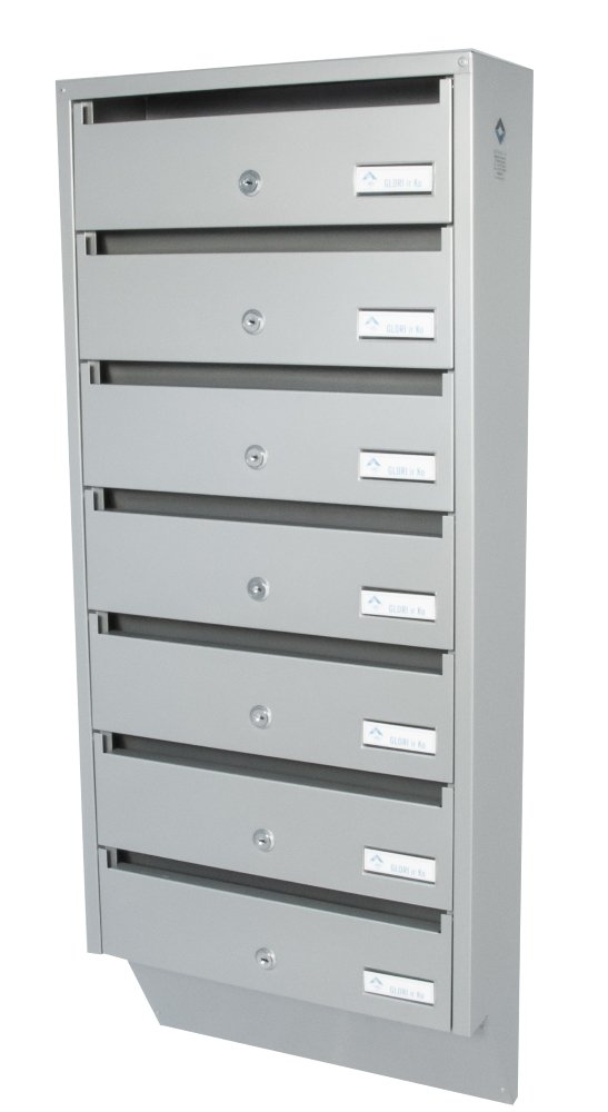 Pašto dėžutė PDV937, sidabrinė, 948 x 385 x 145 mm
