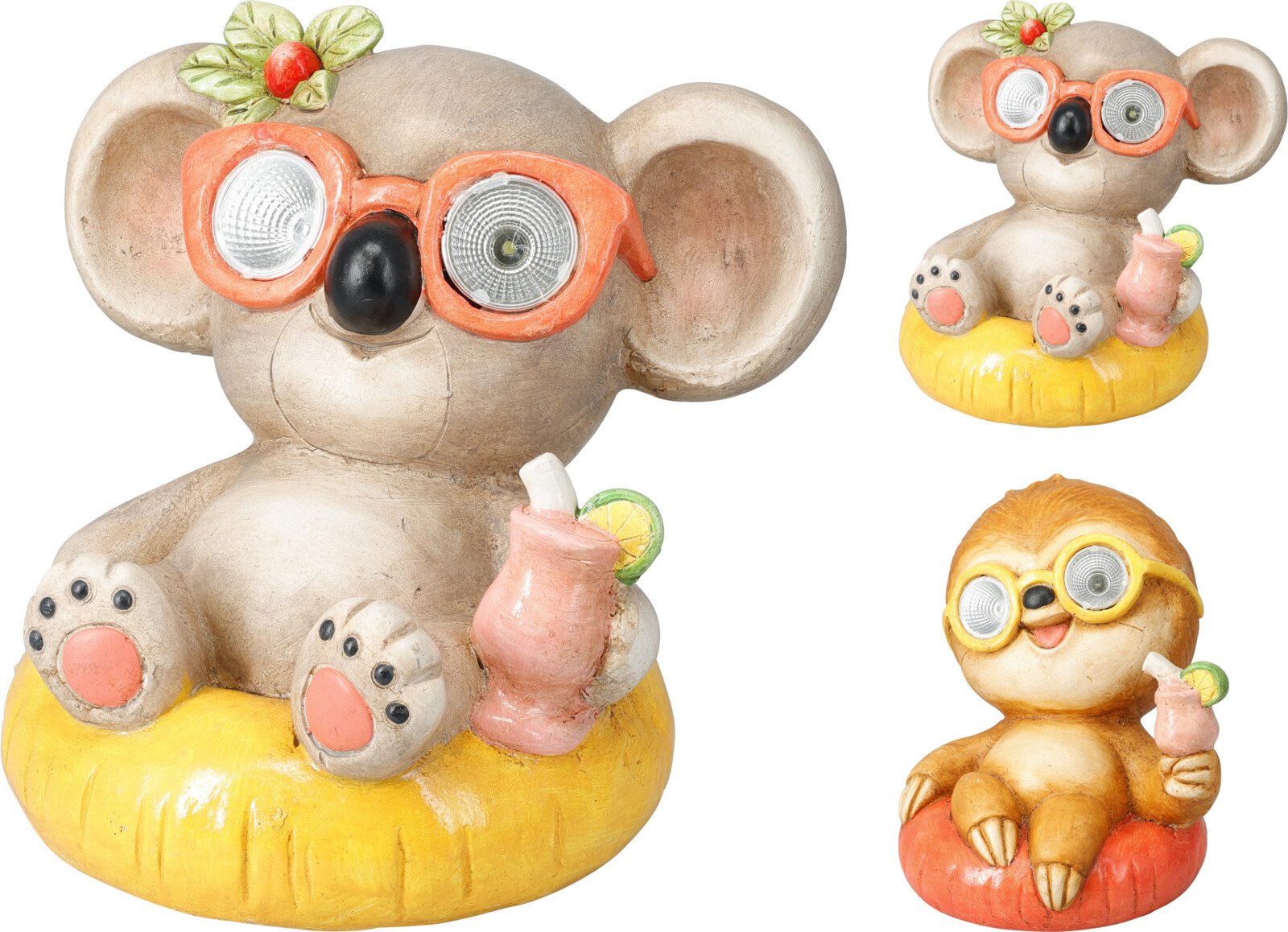 Sodo dekorecija KOALA, su šviečiančiomis akimis, du skirtingi dizainai, 28 x 26 x 27,5 cm