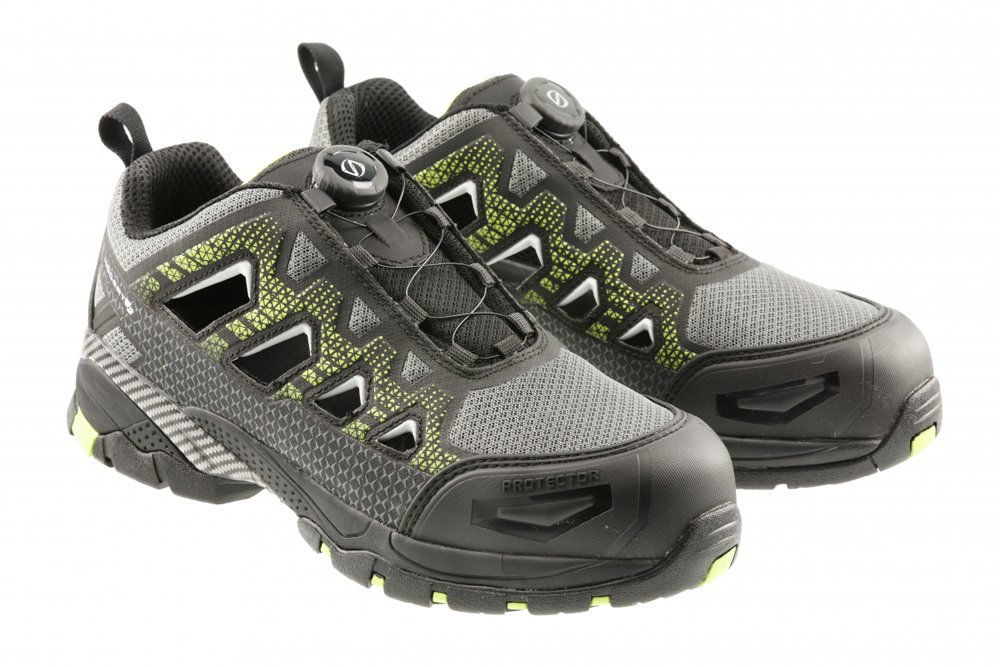 Darbo batai HOGERT WORKWEAR Paglau lace system, S1PS SR FO, juoda-žalia spalva, 42 dydis, CE