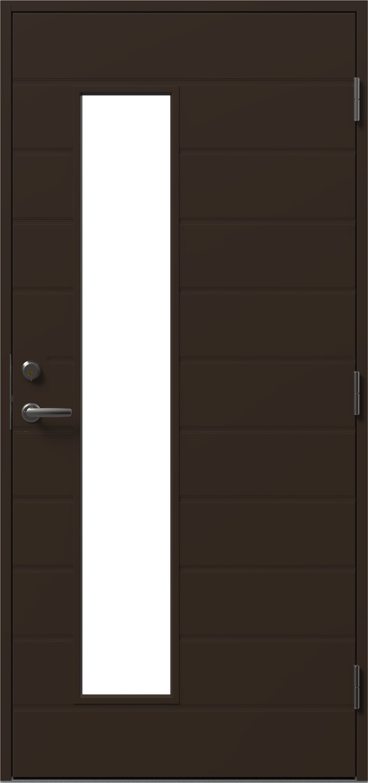 Lauko durys su medine stakta VALGE Signum, dešininės, spalva ruda, matmenys 2080 x 880 x 92 mm, A140170084