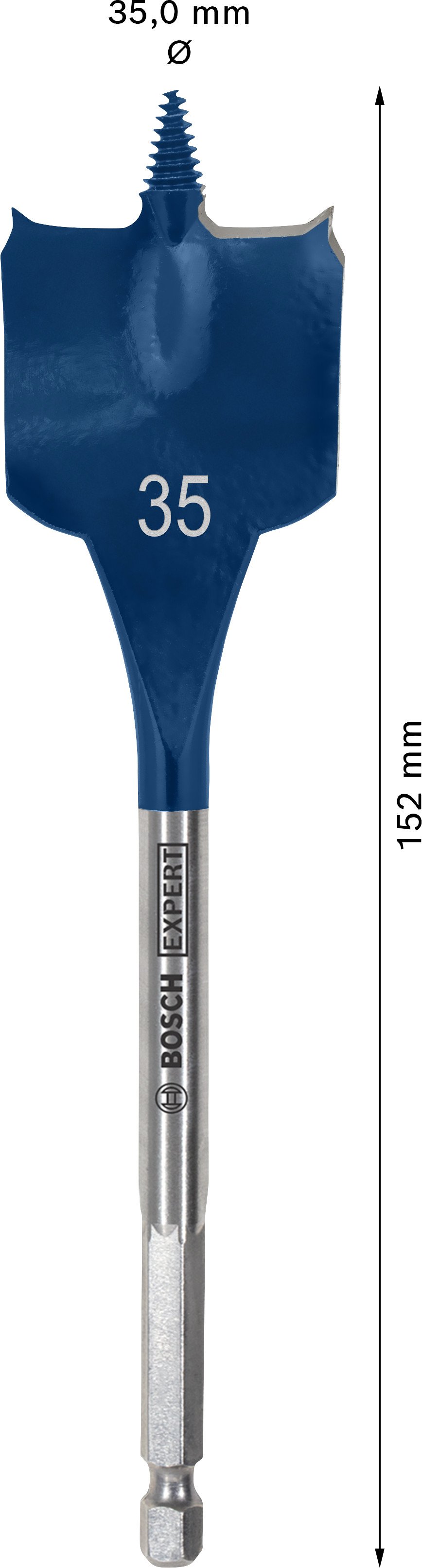 Plunksninis grąžtas BOSCH, 35 x 152 mm