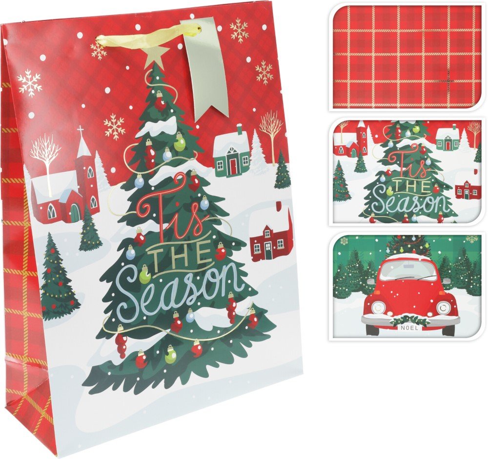 Dovanų maišelis, 3 skirtingi dizainai, 40 x 30 x 10 cm