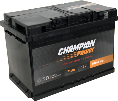 Akumuliatorius CHAMPION POWER 12 V, 75 Ah, 640 A, EN