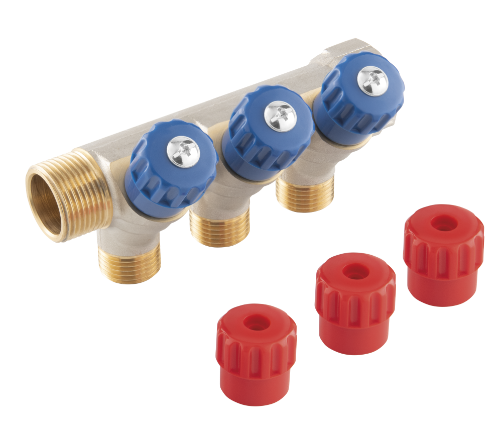 Vandentiekio kolektorius FERRO RDW200400, 3/4″ × 1/2″, 4 žiedų, RDW200400