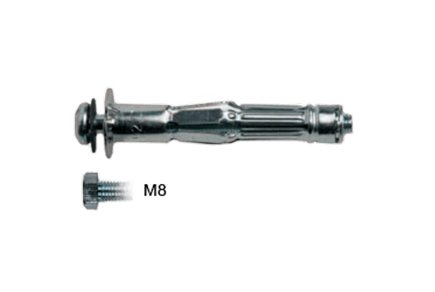 Inkarinis varžtas GKP MUNGO, MHD-S M8 x 66 mm, plokštei nuo 18 iki 32 mm, 100 vnt.