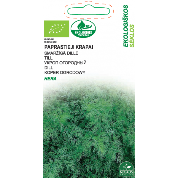 Prieskonių sėklos, EKO krapai paprastieji Hera, 2 g., 4108