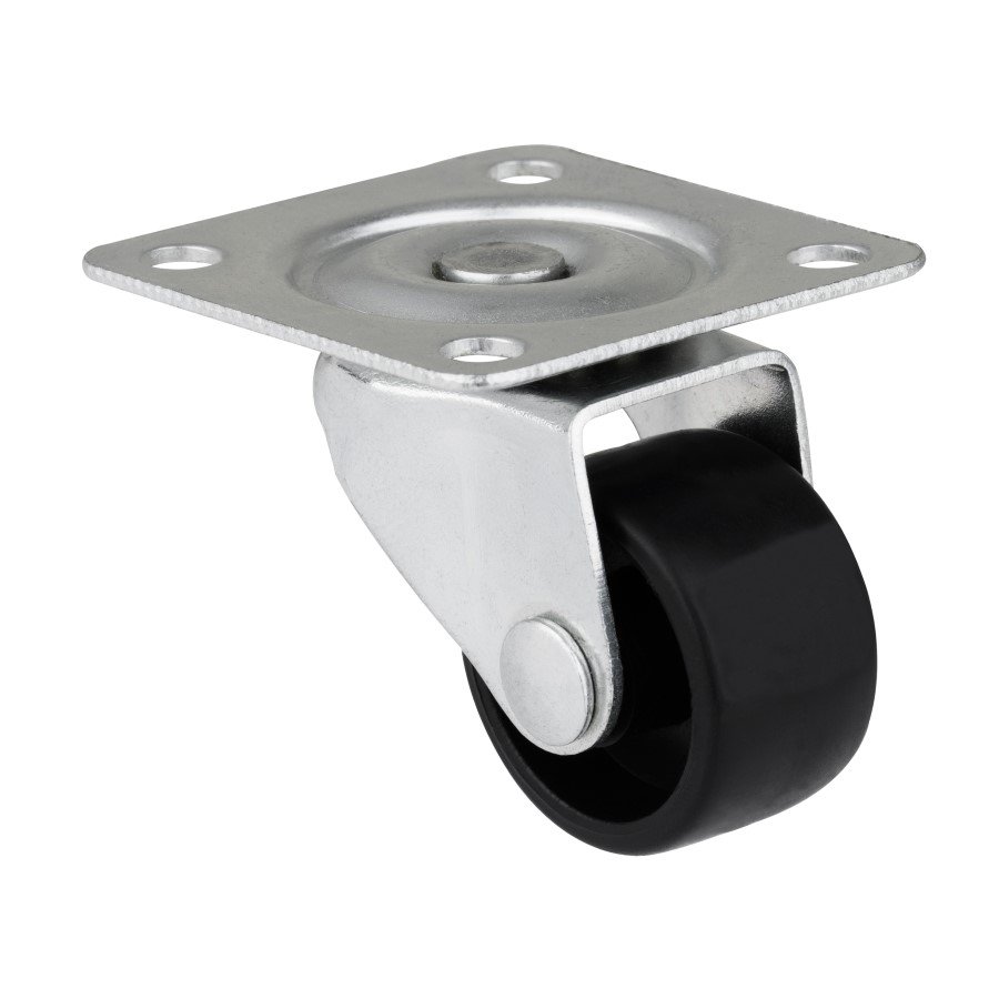 Pasukamas ratukas WALTECO, d-25 mm, su plokštele, apkrova 15 kg