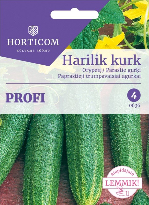 Daržovių sėklos, HORTICOM agurkai, paprastieji trumpavaisiai Profi, 15 sėklų