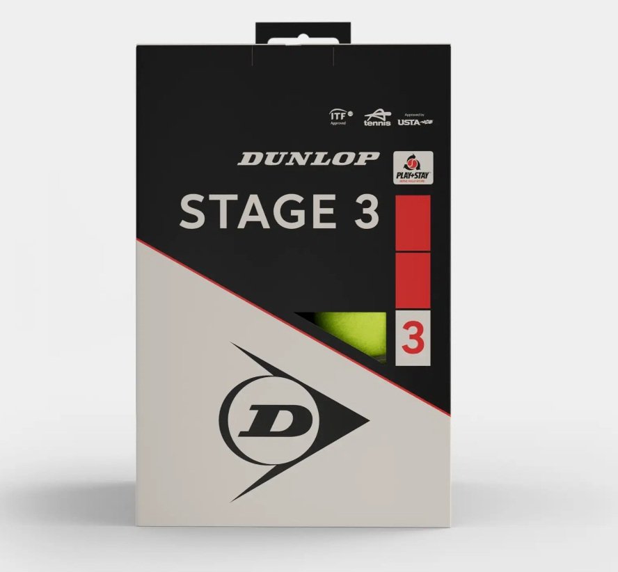 Lauko teniso kamuoliukai DUNLOP Stage 3, 12 vnt.