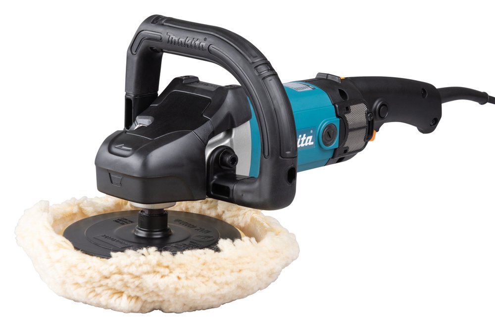 Elektrinis poliruoklis MAKITA 9237CB, galia 1200 W, 180 mm, 0-600/3200 min-1, 3,4 kg