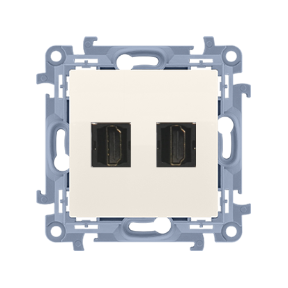 HDMI lizdas KONTAKT SIMON 10, kreminės sp., 2 viet., CGHDMI2.01/41
