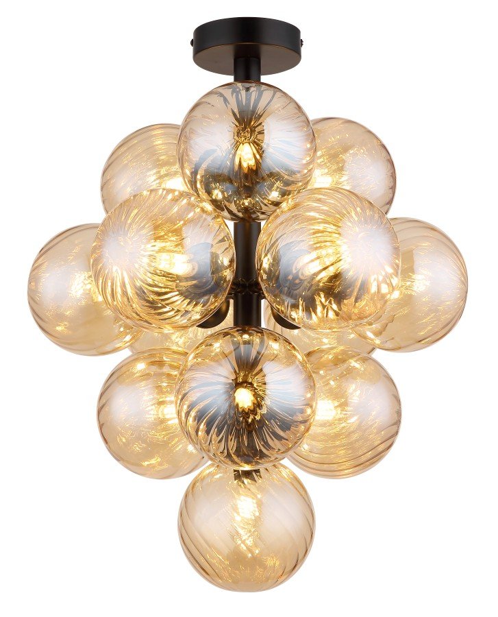 Pakabinamas šviestuvas GLOBO Conor, G9, 13 x 4W, 230V,  gintaro spalvos, 395 x 395 x 500 mm, 56146D