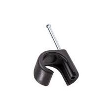 Laikiklis kabeliui BALTPLAST 7-10/25J, 7-10 mm, su vinuku, apvaliam kabeliui, juodos sp., 25 vnt.
