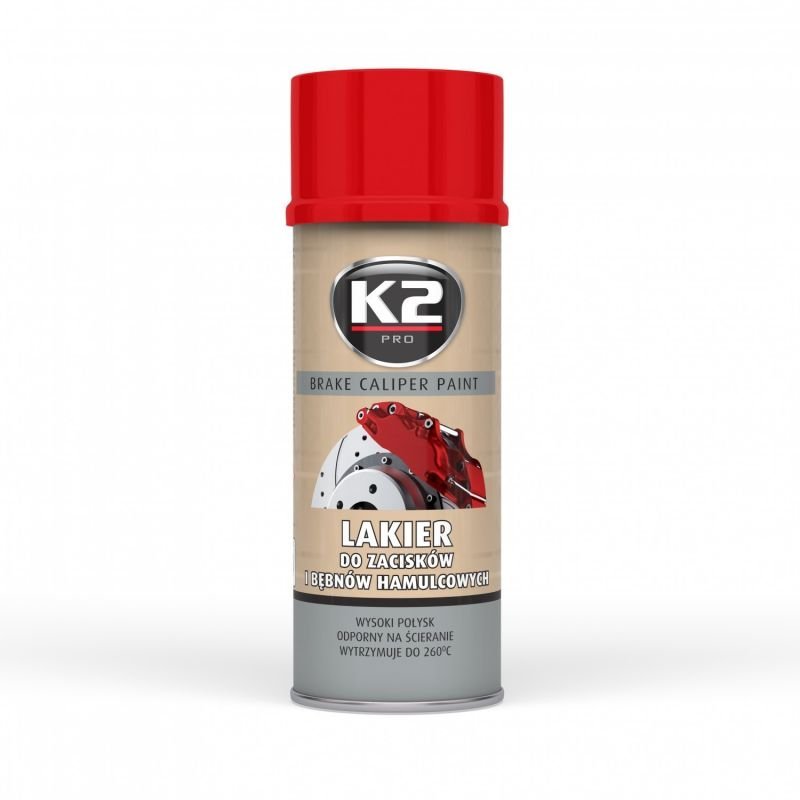 Stabdžių apkabos dažai K2 Caliper, raudoni, 400 ml