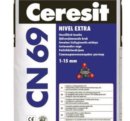 Savaime išsilyginantis mišinys CERESIT CN 69, 1-15 mm, 25 kg