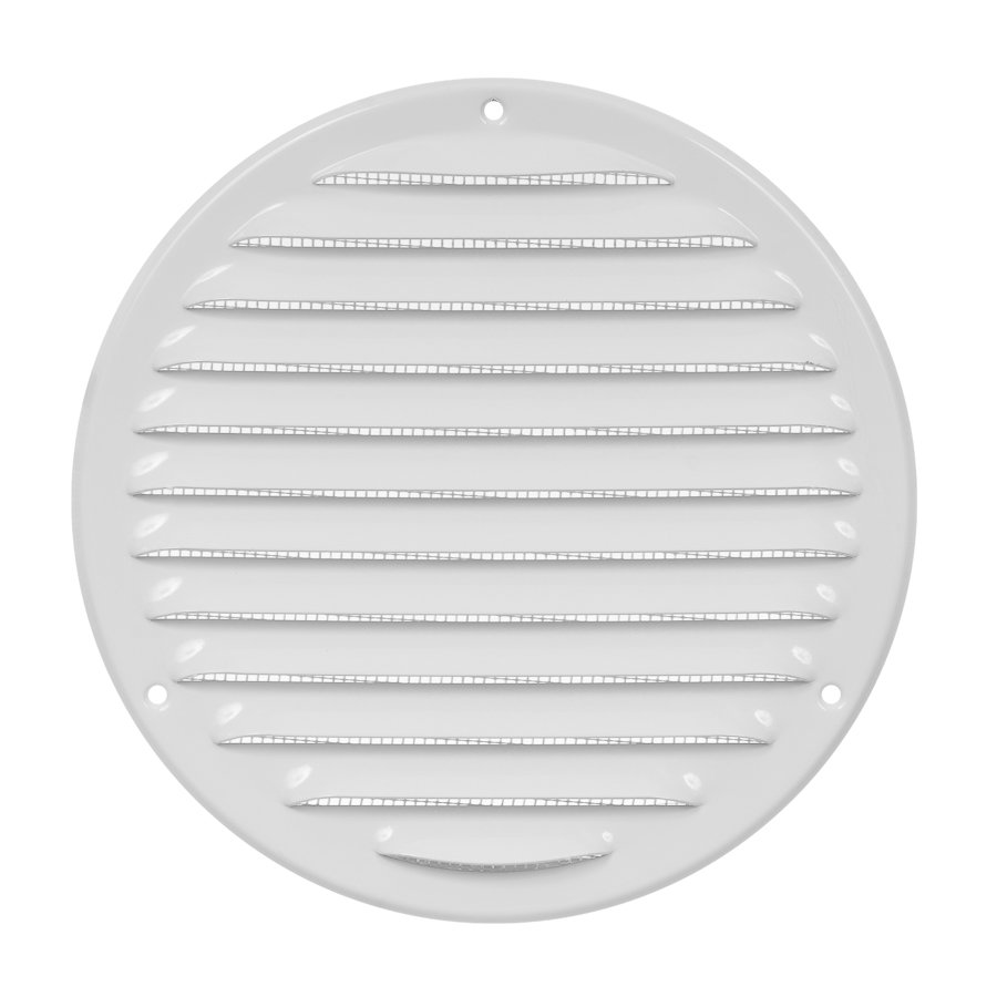 Ventiliacinės grotelės EUROPLAST MR160, d160 mm, metalinės, baltos spalvos