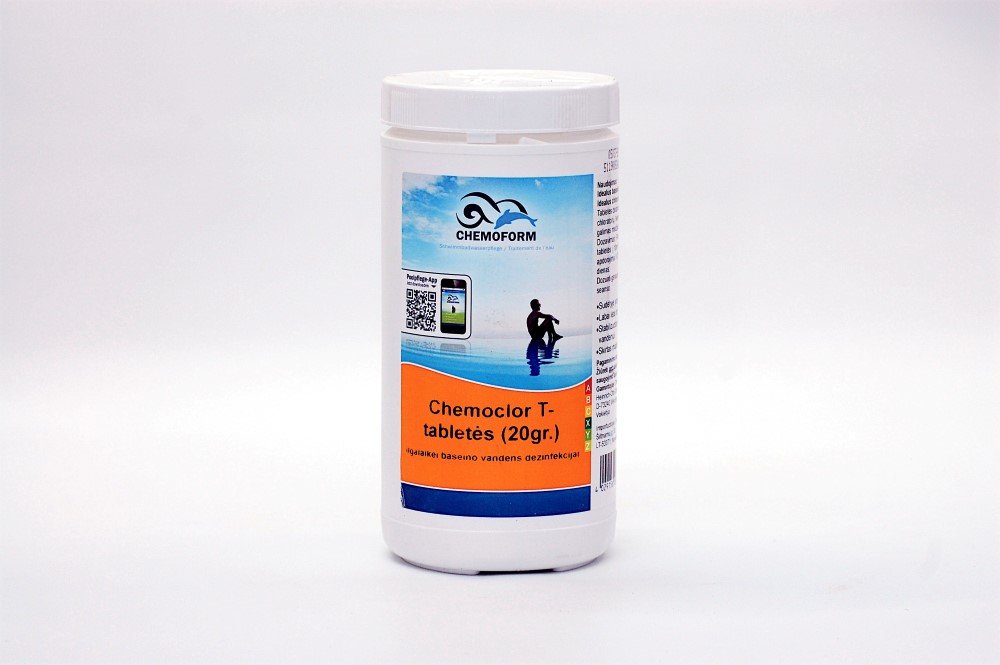 Lėto tirpimo chloras Chemoclor T- tabletės (20 g.), 1 kg
