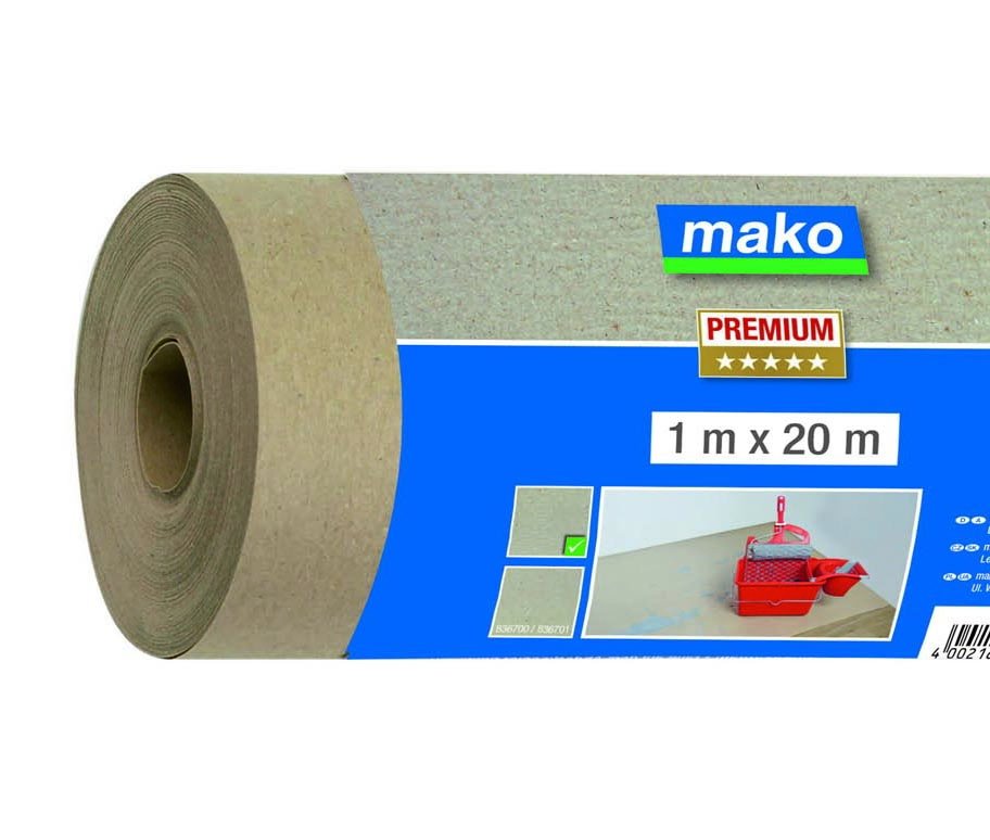 Popierius grindims, 125g/m², 1 m*20 m, rievėtas