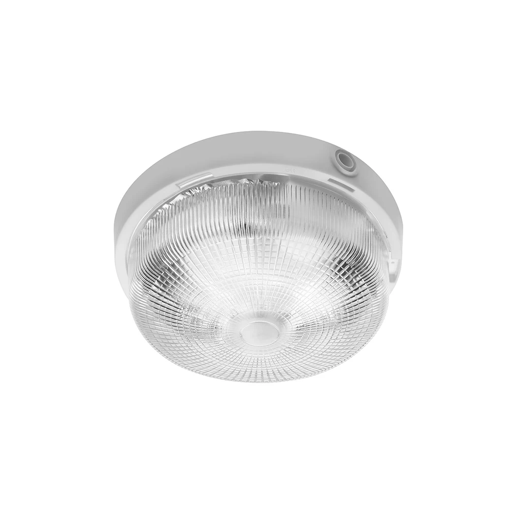 Specialiųjų patalpų šviestuvas GTV Ringo, IP44, E27, 100 W, 220-240V, ABS plastikas/stiklas, apvalus, baltos spalvos, OS-RINGO1-00