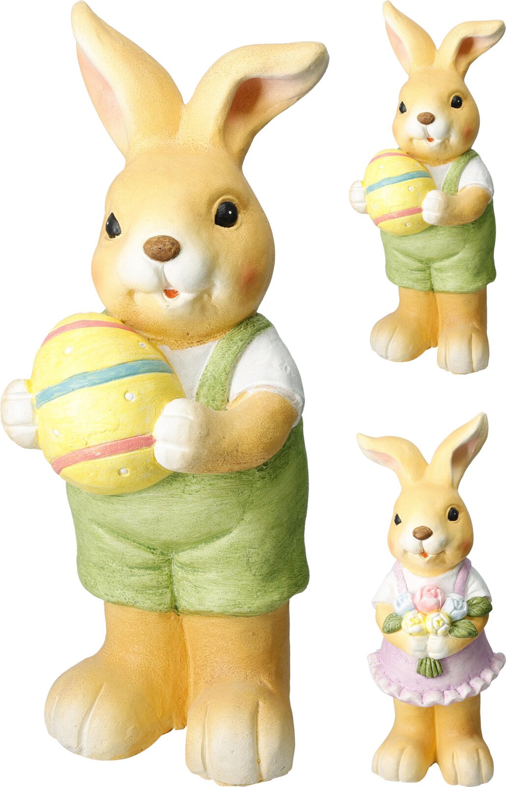 Velykinė dekoracija Triušis, 42 cm, 4 skirtingų dizainų