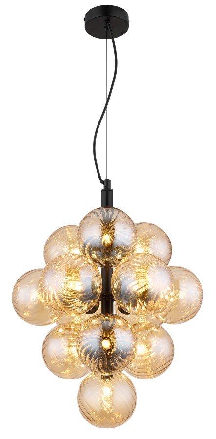 Pakabinamas šviestuvas GLOBO Conor, G9, 13 x 4W, 230V, gintaro spalvos, reguliuojamas aukštis, 395 x 395 x 1200 mm, 56146H