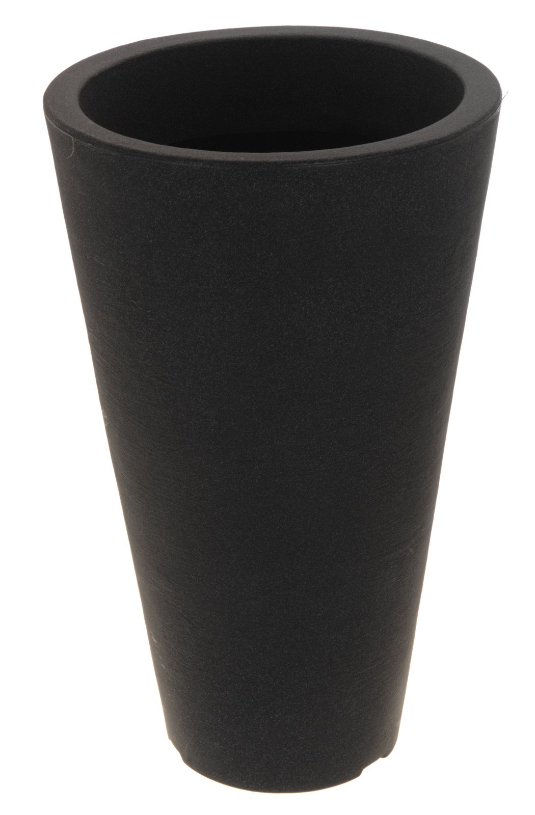 Plastikinis lauko vazonas, juodos sp., 28 x 28 x 45 cm.