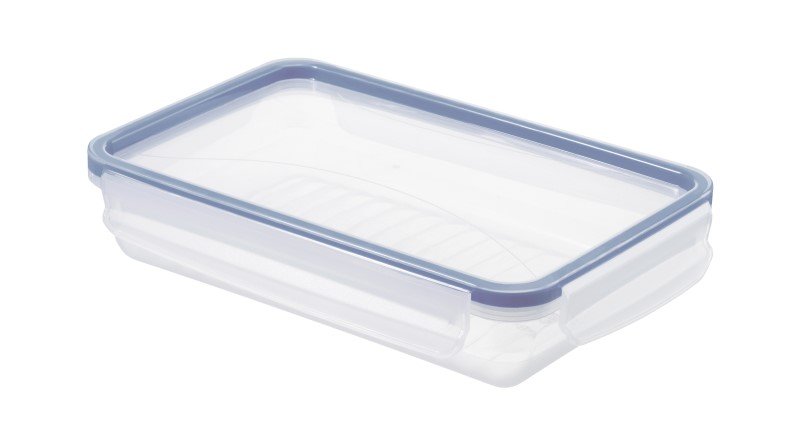 Hermetinė maisto saugojimo dėžutė ROTHO Clic & Lock, 1 l, žema, mėlynos sp.