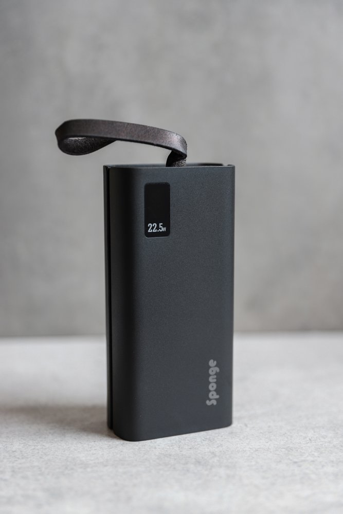 Išorinė baterija SPONGE, 30000 mAh, 22,5 W, greitas įkrovimas, USB-C, USB-A lizdas