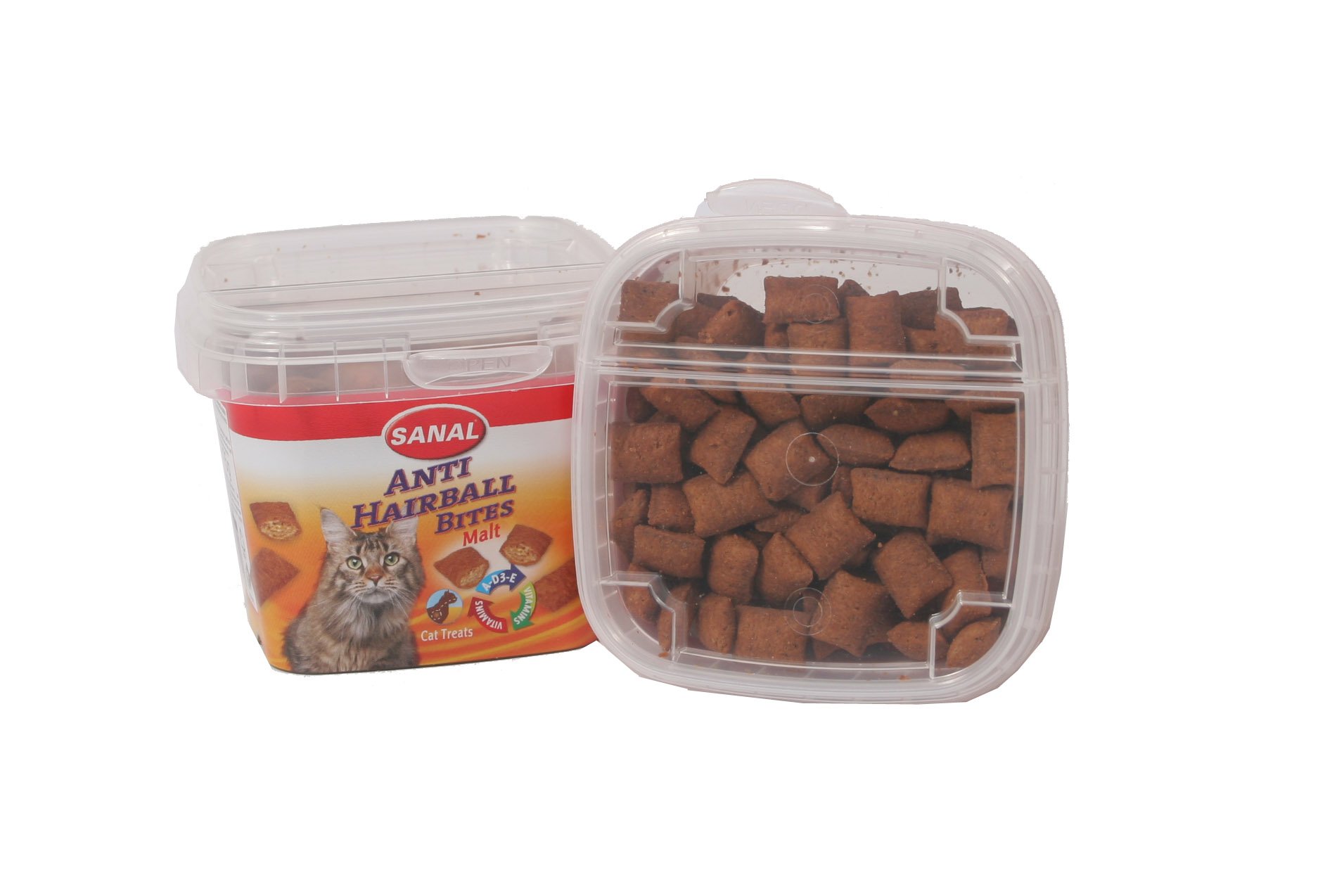 Maisto papildas SANAL Anti-Hairball Bites, nuo sąvėlų katėms, 75 g