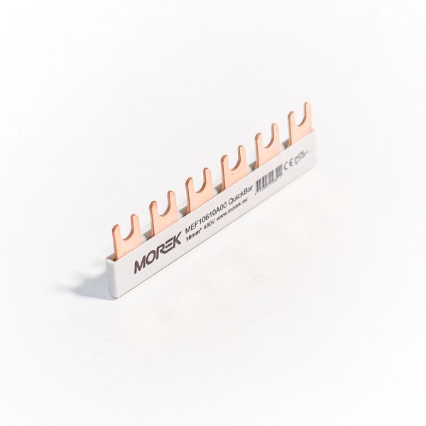 Šyna automatiniams išjungikliams MOREK QuickBar, 1 fazės, 6 modulių, 10mm², E tipas, 17,8mm žingsnis, nepjaustomas srovėlaidis