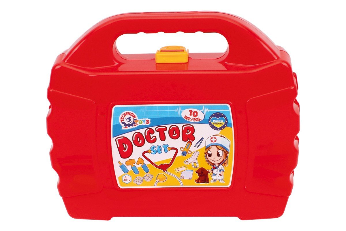 Žaislas Daktaro rinkinys, lagaminėlyje, 10 vnt įvairių priedų