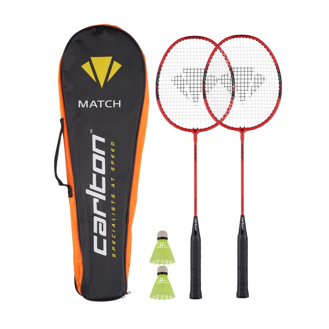 Badmintono rink. Carlton MATCH 2 2 G3, raketės+2 skrajukės+ dėklas