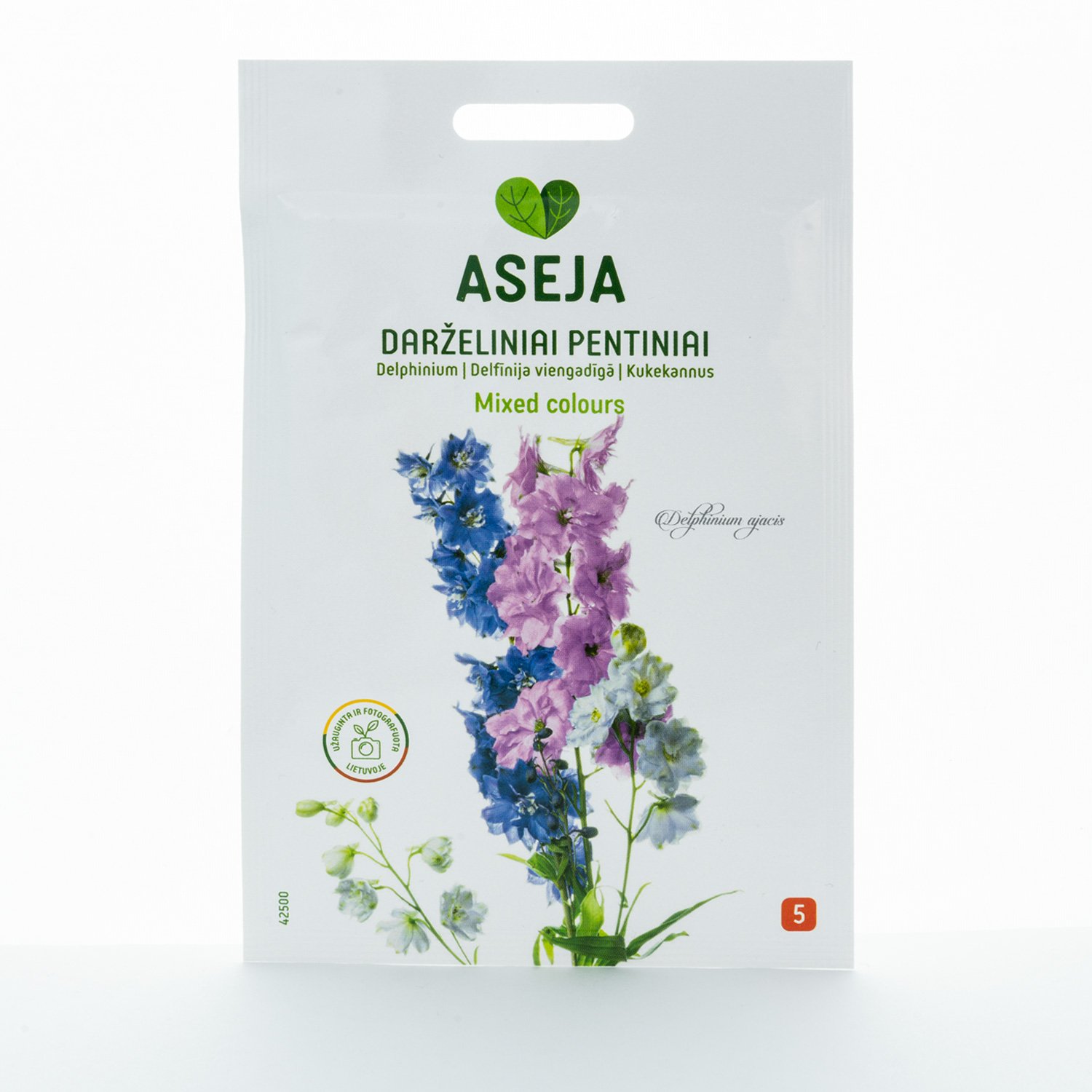 Gėlių sėklos, darželiniai pentinai Mixed colours, ASEJA, 0,5gr, 42500(5)