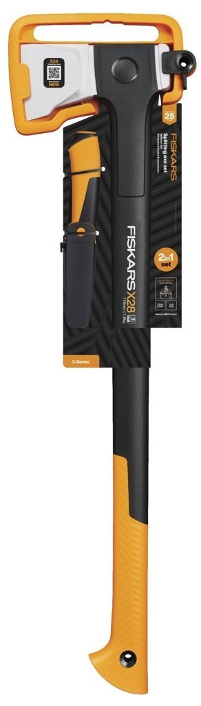 Kirvis skaldiklis FISKARS X28, rinkinys su universaliu peiliu